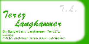 terez langhammer business card